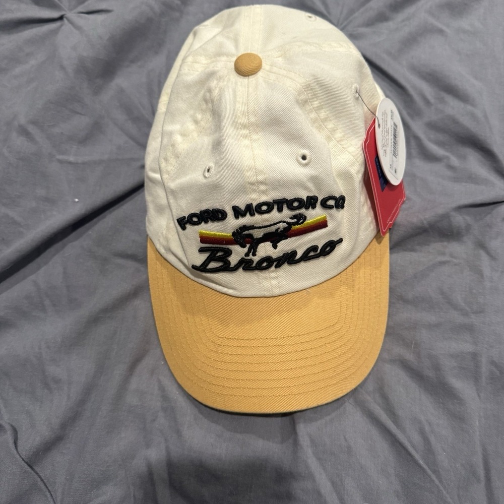 Ford Bronco American Needle Adjustable Snapback Baseball Hat Ivory/Tan Cap
